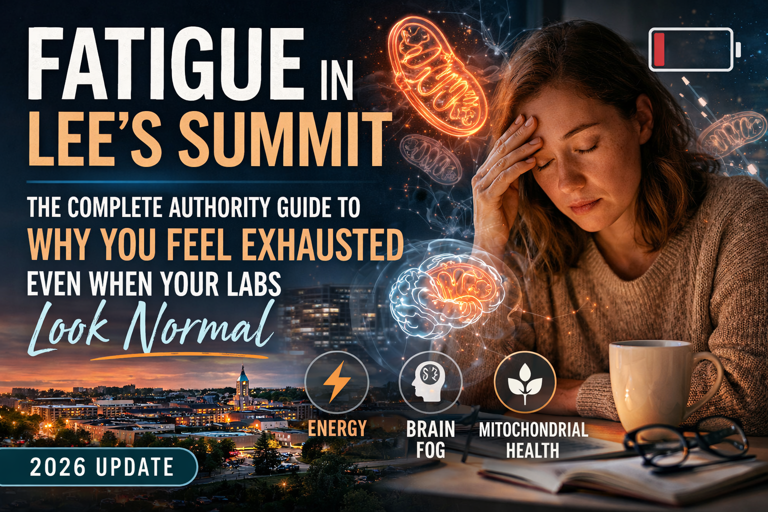 fatigue exhaustion Lee's Summit normal labs mitochondrial energy brain fog