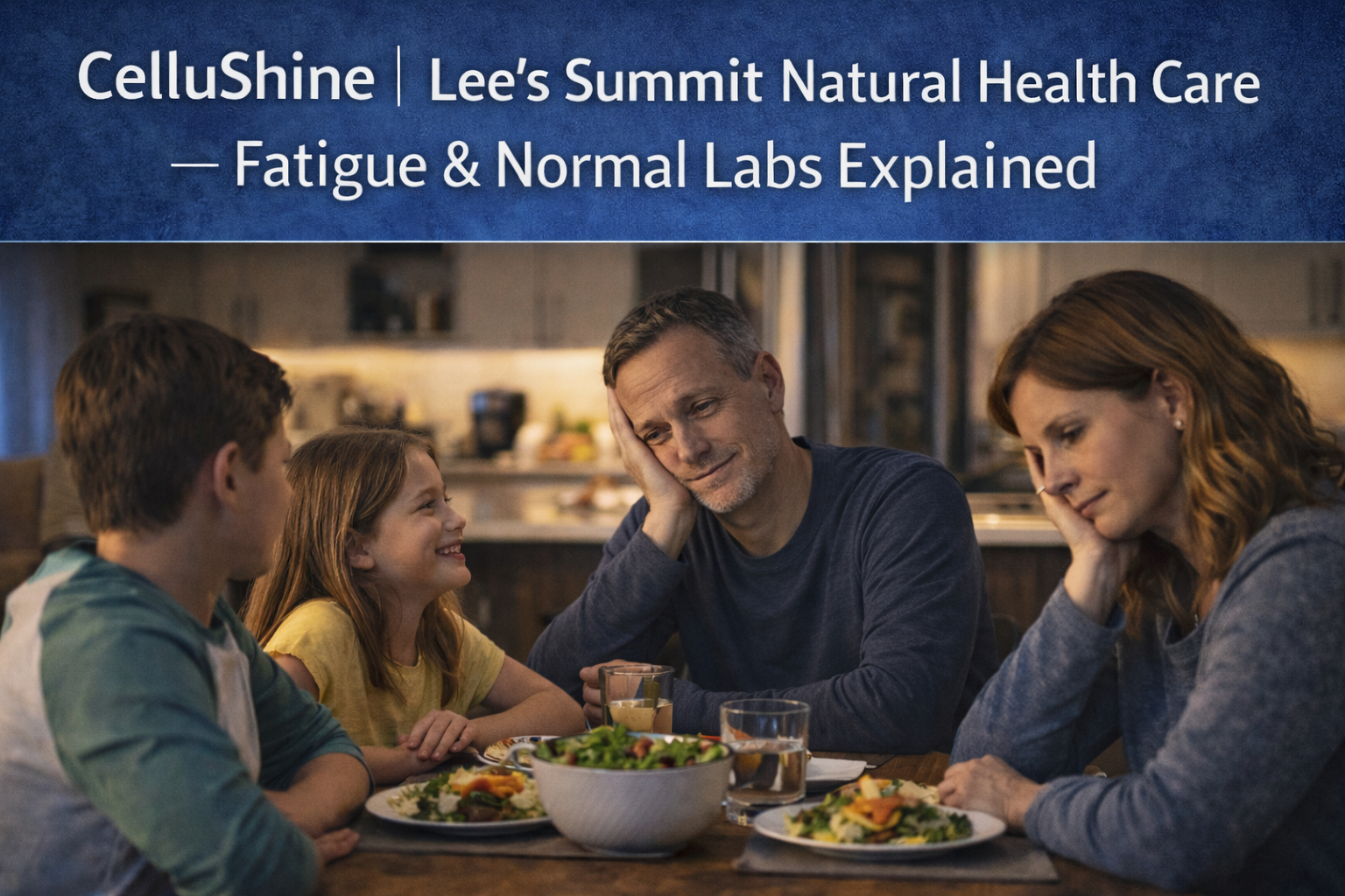 Lee's Summit family dealing with evening fatigue despite normal labs – a common experience in Kansas City metro households
