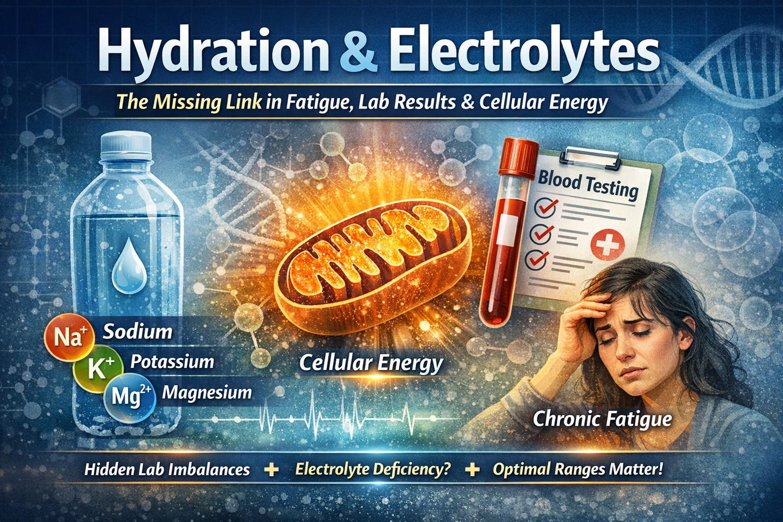 Hydration & Electrolytes: The Missing Link in Fatigue, Lab Results, and Cellular Energy