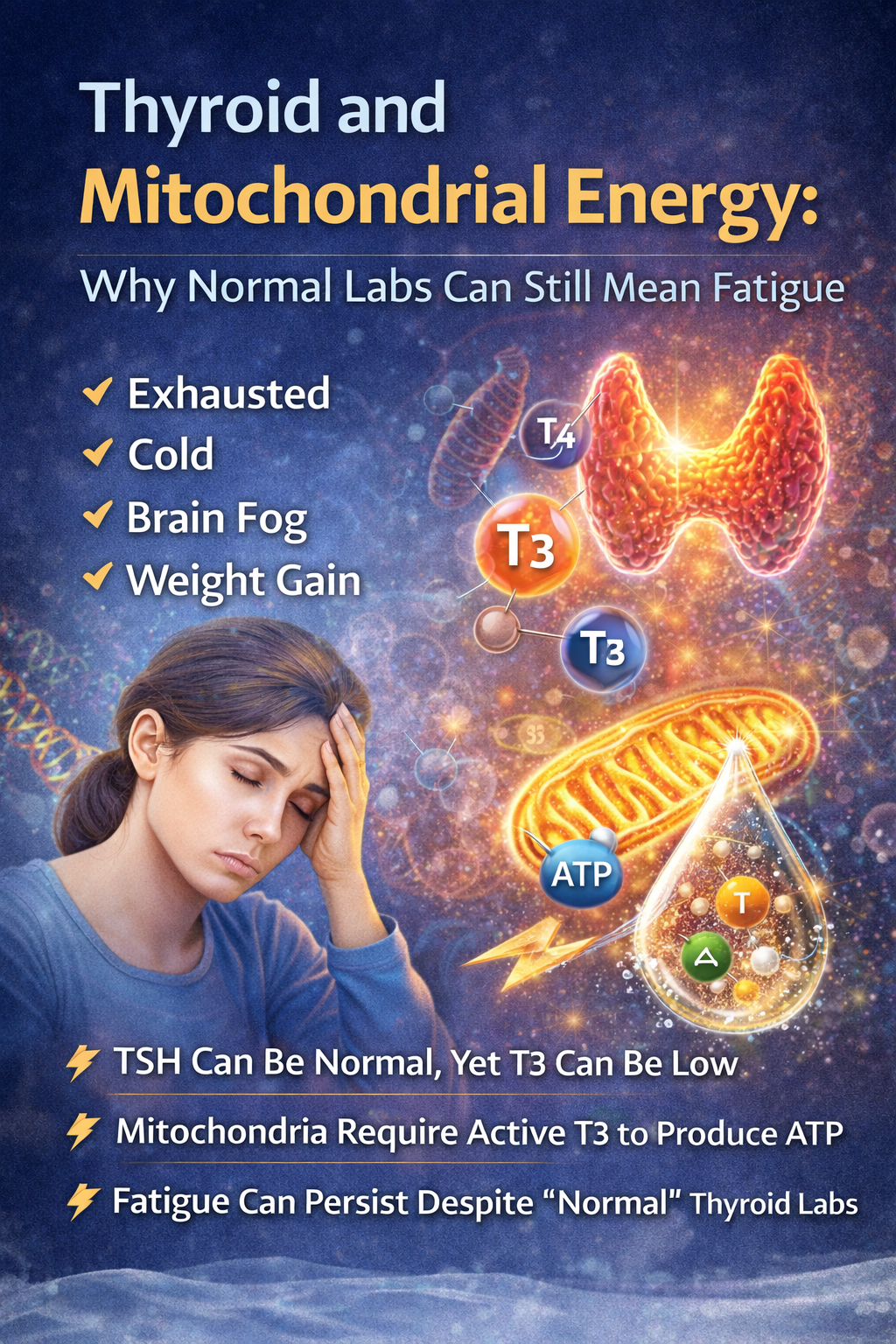 Thyroid and Mitochondrial Energy: Why “Normal” Labs Can Still Leave You Exhausted