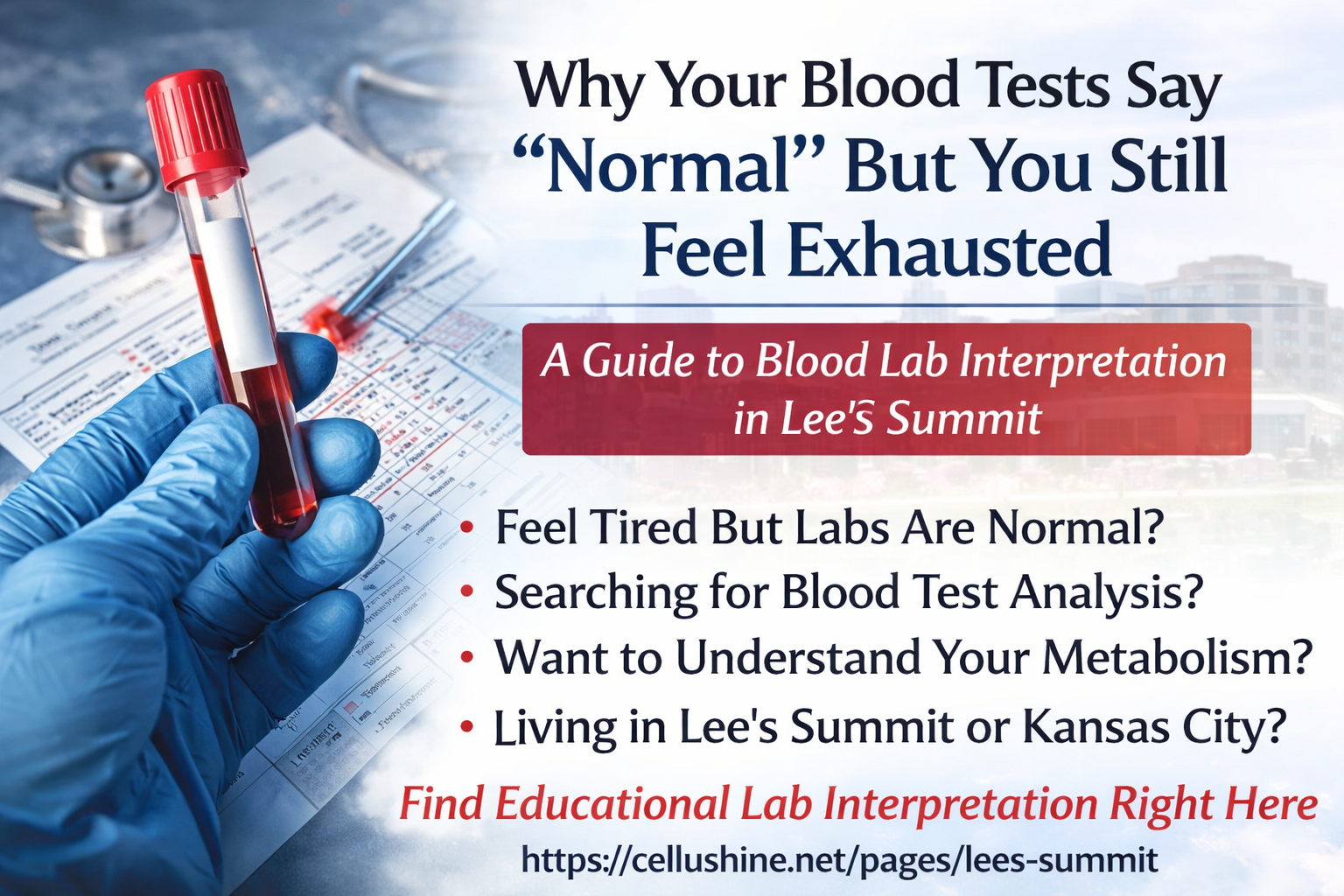 Why Your Blood Tests Say “Normal” But You Still Feel Exhausted A Guide to Blood Lab Interpretation in Lee’s Summit