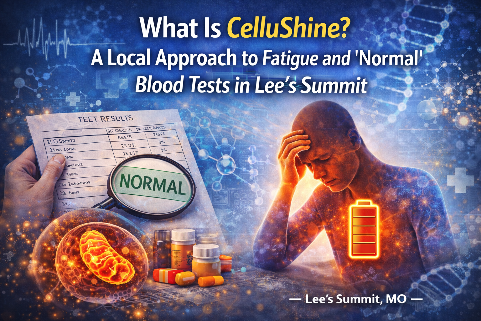 What Is CelluShine? A New Approach to Fatigue and “Normal” Blood Tests in Lee’s Summit