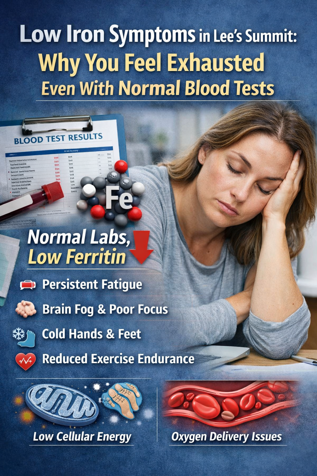 Low Iron Symptoms in Lee’s Summit: Why You Feel Exhausted Even With Normal Blood Tests