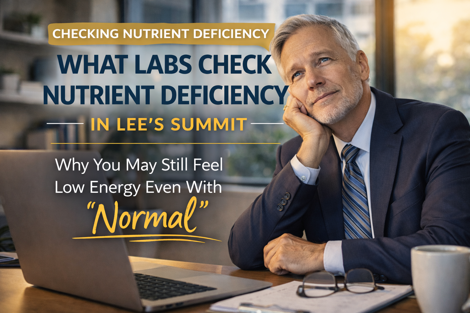 Lee's Summit individual reflecting on low energy despite normal labs – a shared experience in Kansas City metro communities