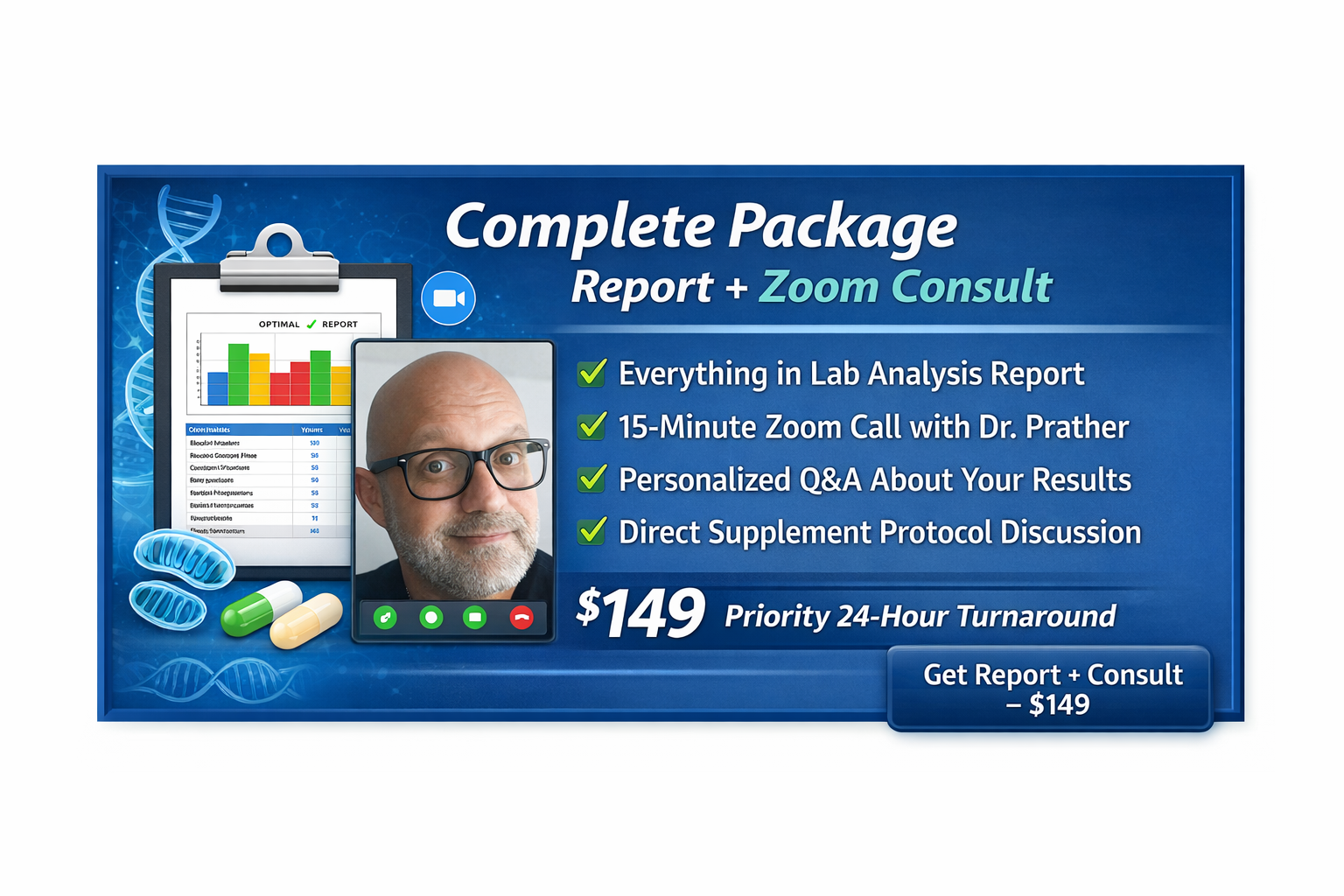 Lab Analysis + Zoom Consultation – Personalized Nutrient & Mitochondrial Health Review