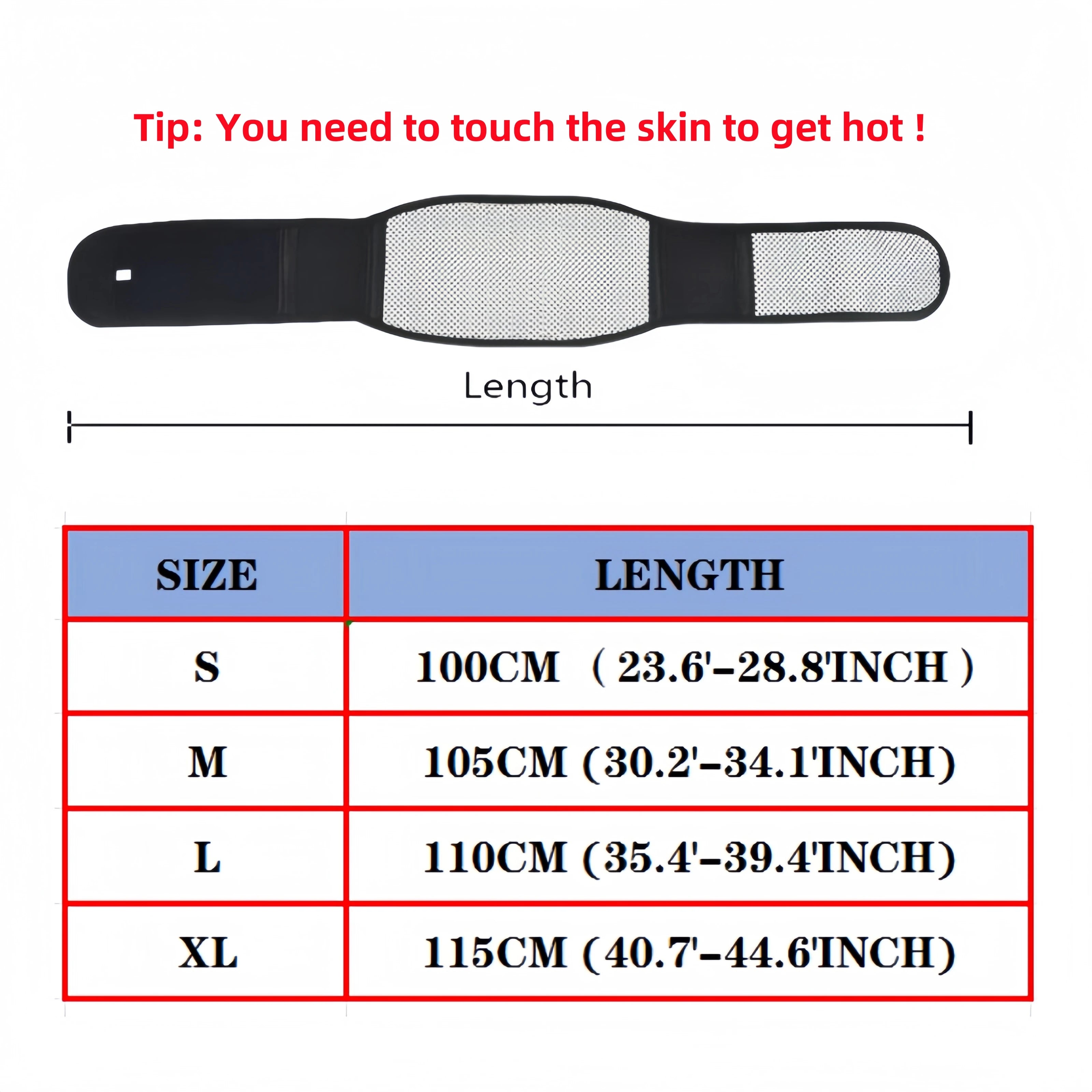 Self-Heating Magnetic Therapy Back Support Belt