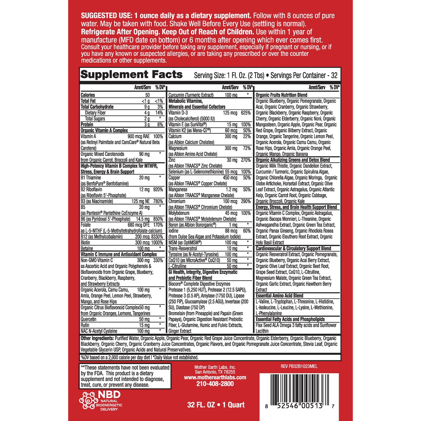 pH Balancer Liquid – Complete Daily Multivitamin for Inflammation, Stress & Cellular Energy