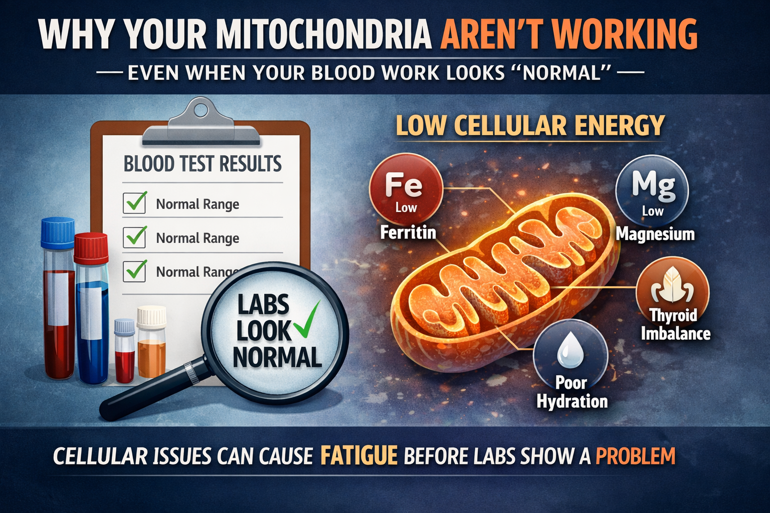 What Your Blood Work Reveals About Fatigue  — And Why Your Mitochondria Aren’t Working