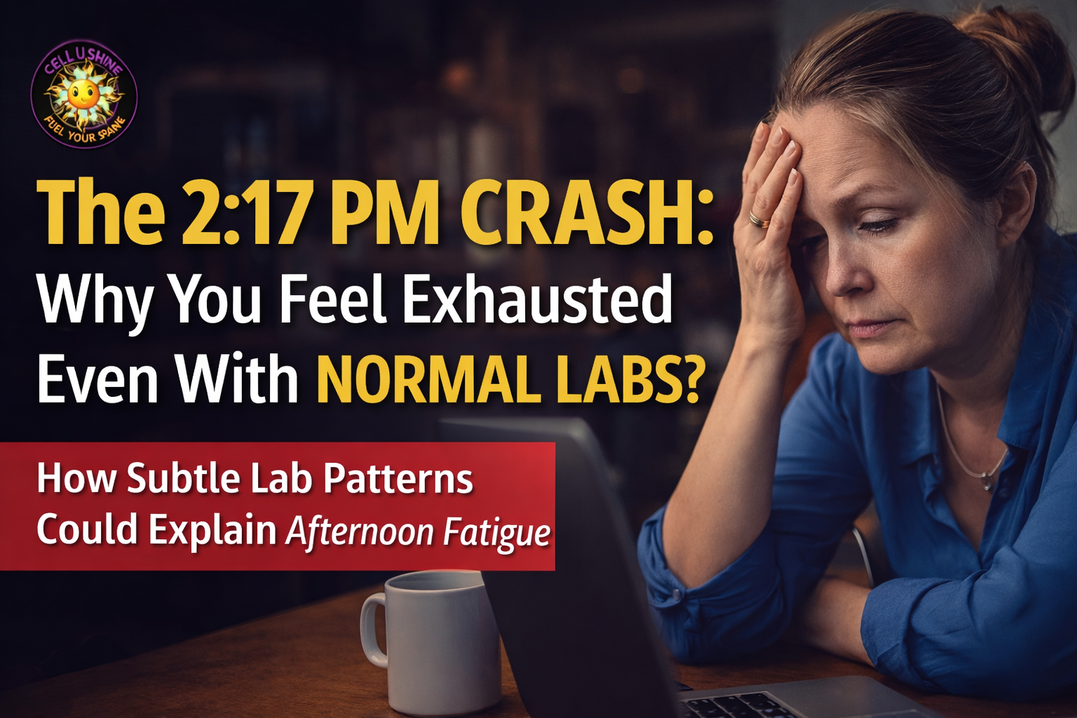 The 2:17 PM Crash: Why You Feel Exhausted Every Afternoon (Even When Your Labs Are “Normal”)