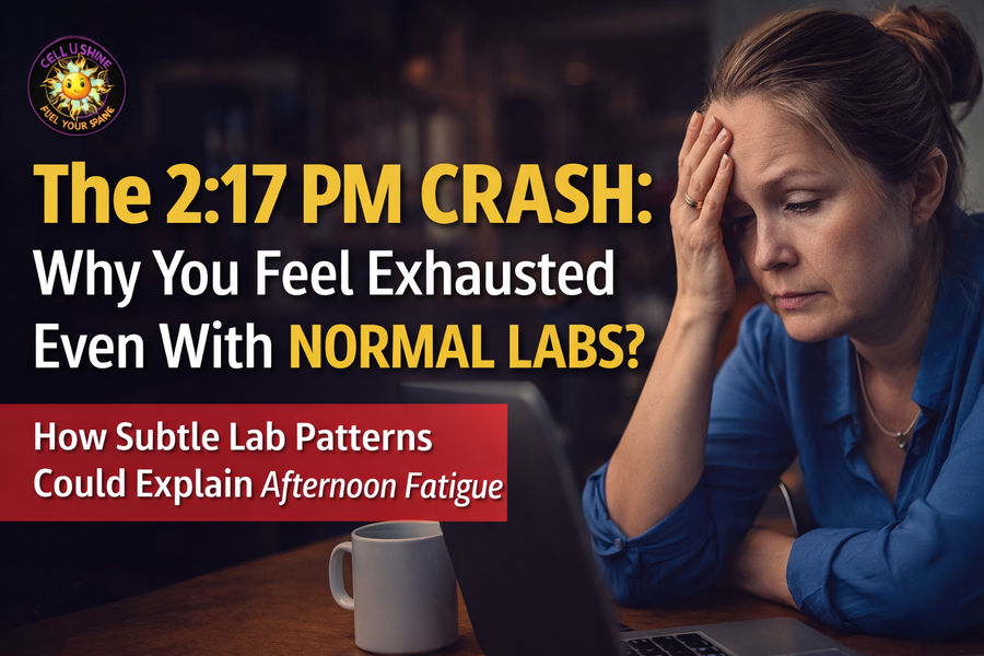 The 2:17 PM Crash: Why You Feel Exhausted Every Afternoon (Even When Your Labs Are “Normal”)