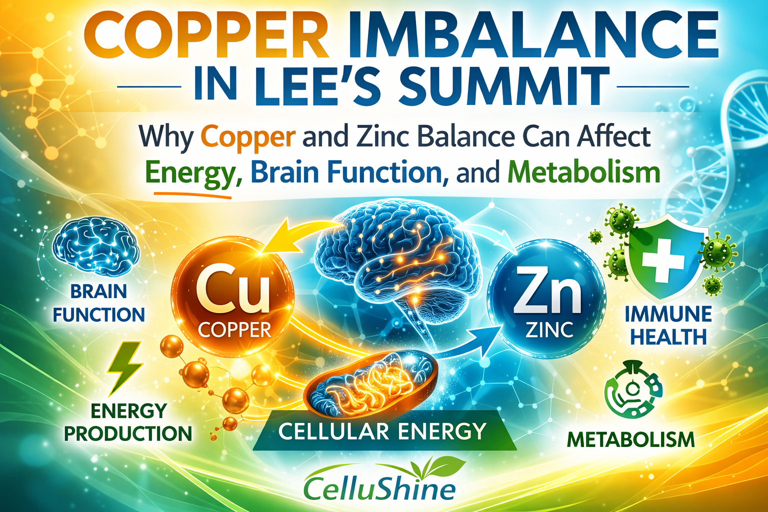 copper zinc balance brain function cellular energy mitochondrial metabolism