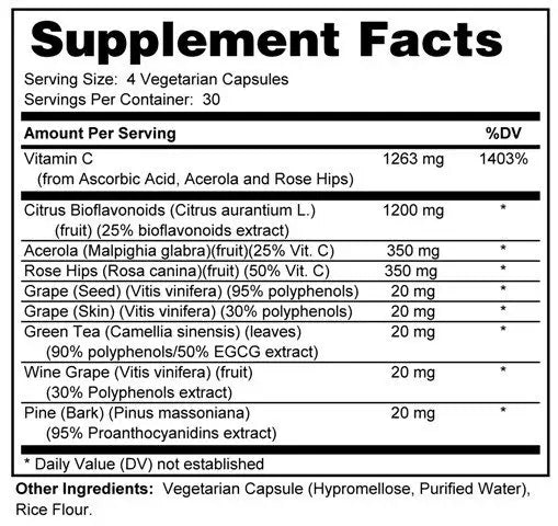Super Bio C & Flavonoids - Advanced Immune, Skin & Antioxidant Defense