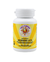 Morning Vits multivitamin bottle featuring high potency formula with coenzyme B's and whole food concentrates.