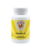 Hormone IQ dietary supplement bottle with yellow label for hormonal support and balanced emotions.