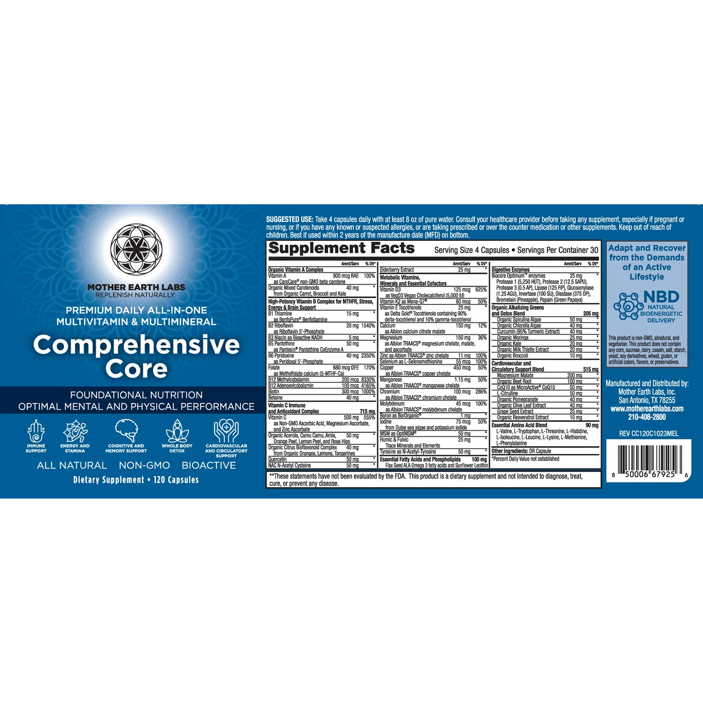 Comprehensive Core Capsules – Complete Daily Multivitamin for Cellular Energy & Total Body Support