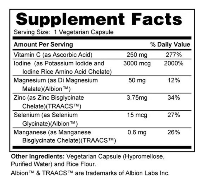 Iodine/Iodide Complex – Comprehensive Thyroid & Metabolic Support
