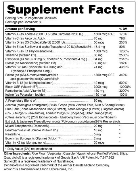 Morning Vits 120 - All-in-One Multi Vitamin