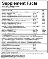 Supplement facts for Morning Vits™ multivitamin, highlighting vitamins and nutrients for daily health support.